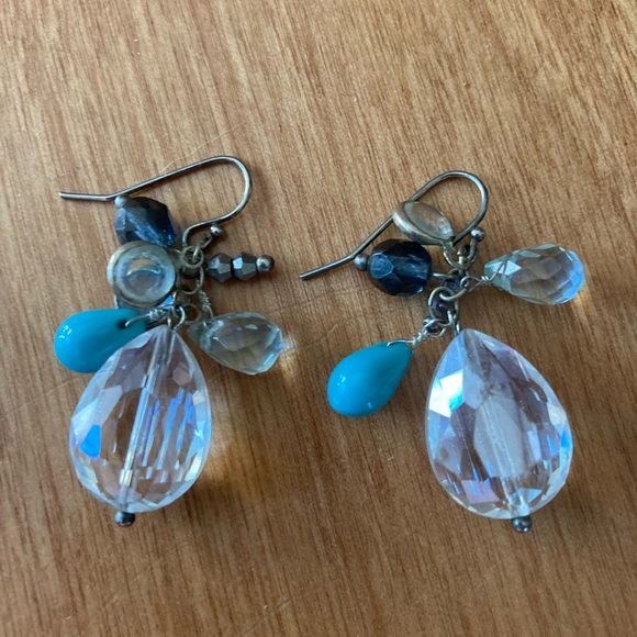 ⭐️2X HP⭐️EUC Anthro lightweight blue dangly earrings. - Picture 2 of 2